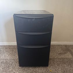 File Cabinet with 2 Storage Drawers on Casters