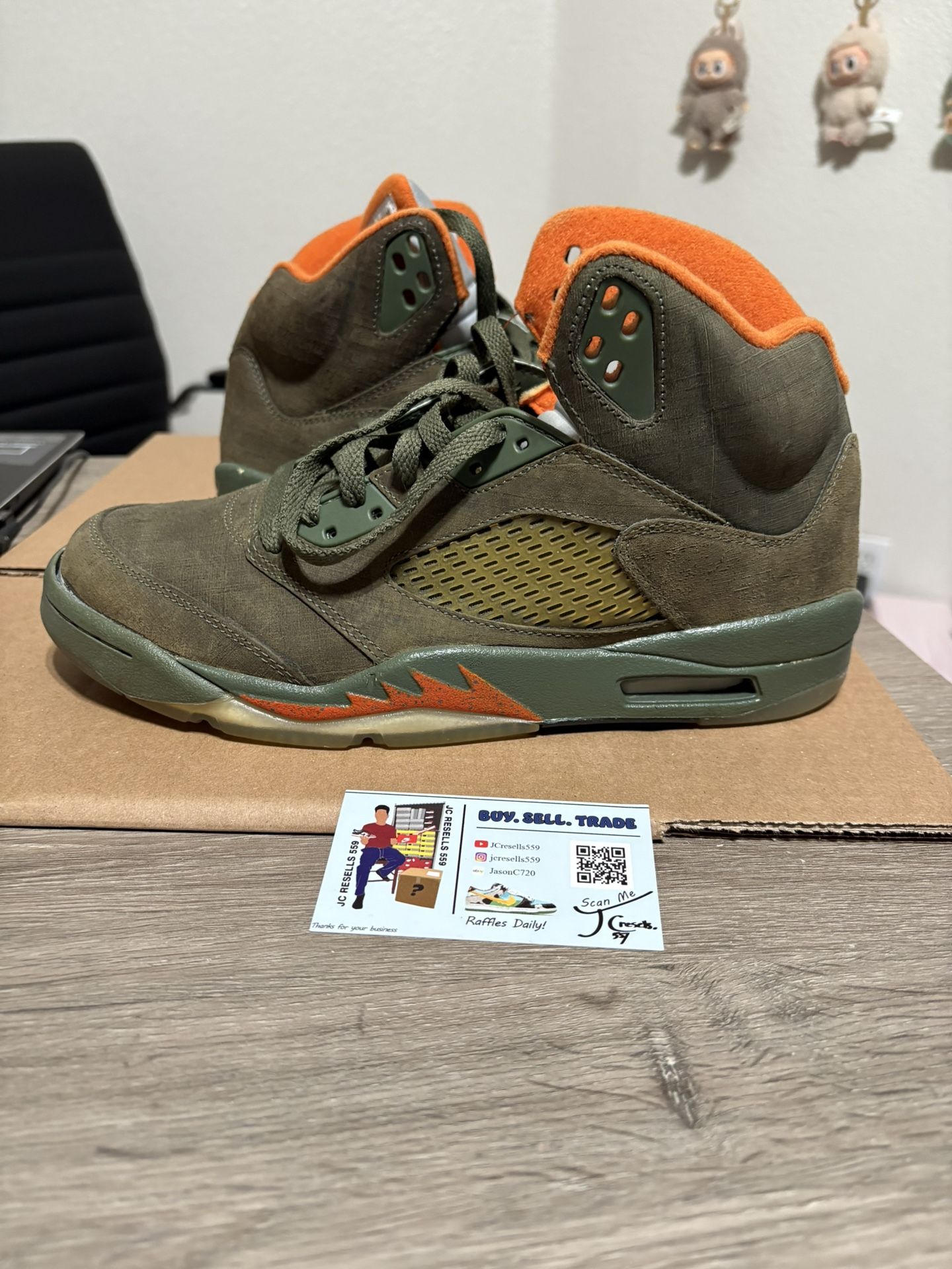 Size 8.5 - (2006) Air Jordan Retro 5 Olive OG