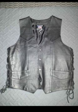 ALL STATE LEATHER VEST SIZE SMALL IN MEN'S