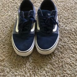 Blue Low Top Vans Sz 11.5