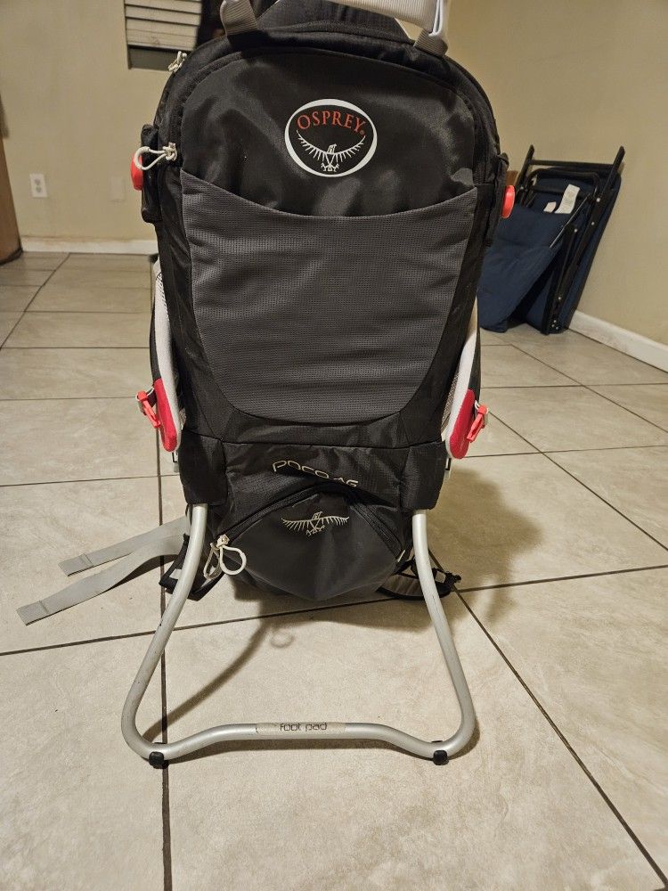 Osprey Poco AG Black & Gray Hiking Backpack Child Carrier

