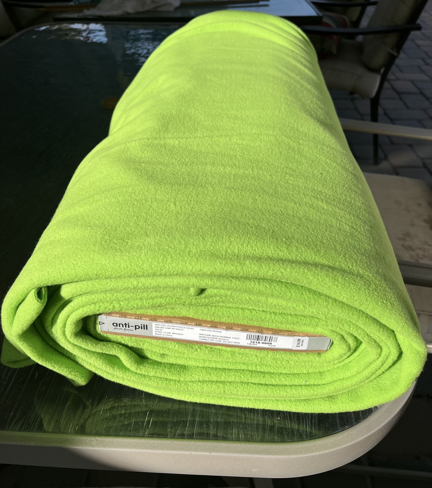 JOANN Fabric Anti-pill Plush Fleece Solid Lime