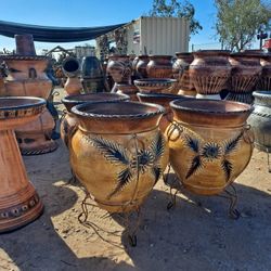 Metal Yard Art, BIRDBATHS & POTTERY 🌵 🌺 