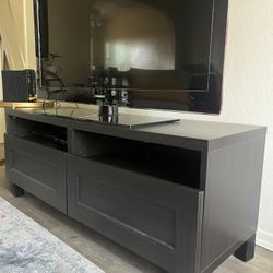 Dark Brown TV Stand Media Console