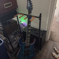 Ibanez Electric Guitar And Boss Amp