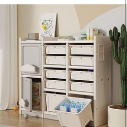 Multilayer Storage Cabinet Children Floor Shelf Toy 
