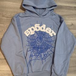 Sp5der Sky Blue Hoodie