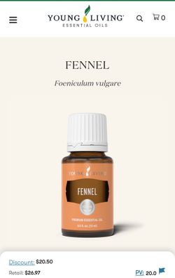 (2) fennel 15 mL Young Living Essential Oils