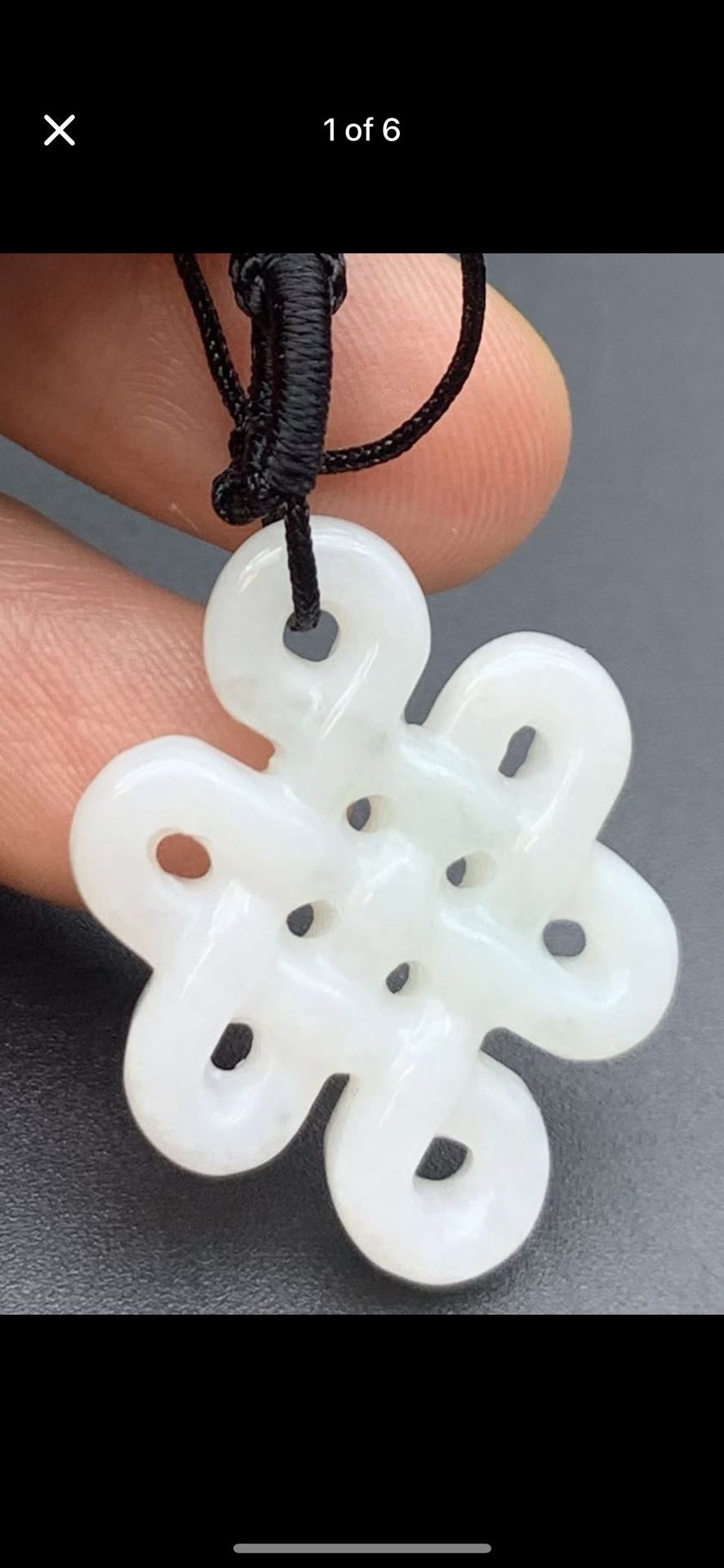 419503 Certified Myanmar Burmese Jadeite Jade Circle Heart Knotted pendant