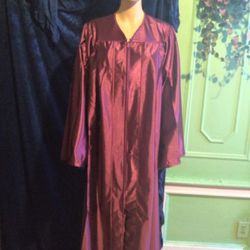 Unisex Burgundy Graduation Gown.