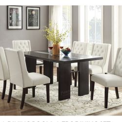 Brown Dining Table Set 