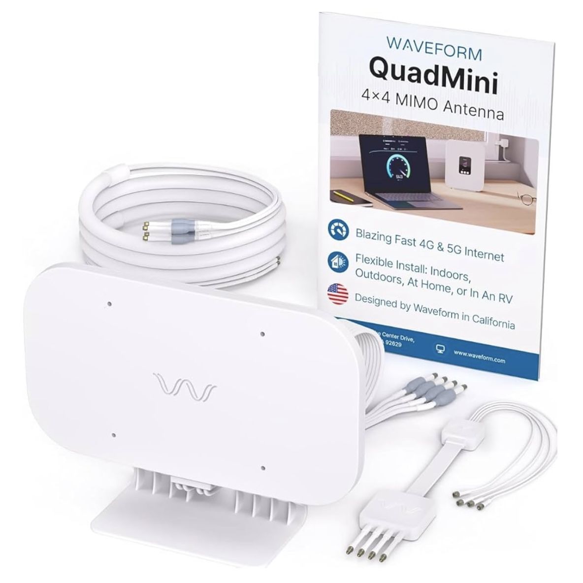 Waveform QuadMini: 4x4 MIMO Low-Profile Antenna Kit