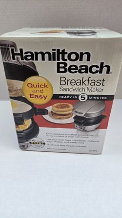 Hamilton Beach Breakfast Sandwich Maker Egg Muffin Maker Kitchen Appliance