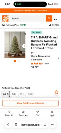 7.5ft flocked pre lit Christmas tree