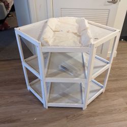 White Corner Changing Table 