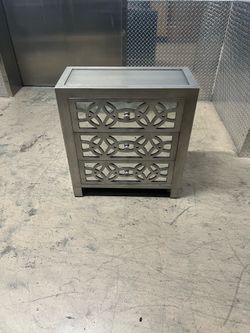 Gray Modern Nightstand / End Table – Good Condition