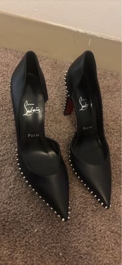 Christian Louboutin Black Spiked D'Orsay Heels