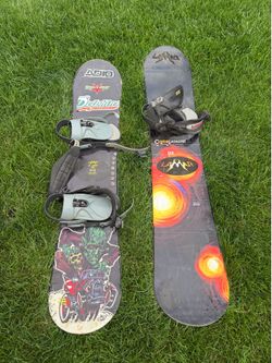 Pair of snowboards Ride Catalyst 152 and Lamar Jr. Jimmy