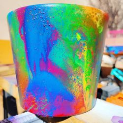 Medium Glow In The Dark Flower Pot