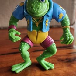 Vintage 1989 TMNT Genghis Frog Action Figure 