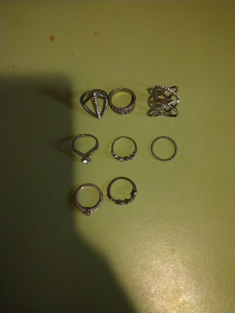Sliver Rings Set For Woman
