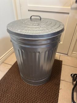 31 Gallon Galvanized Steel Heavy Duty Trash Can with Lid