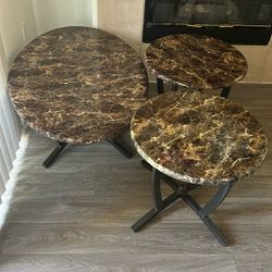 Set Of 3 Tables Coffee End Tables 