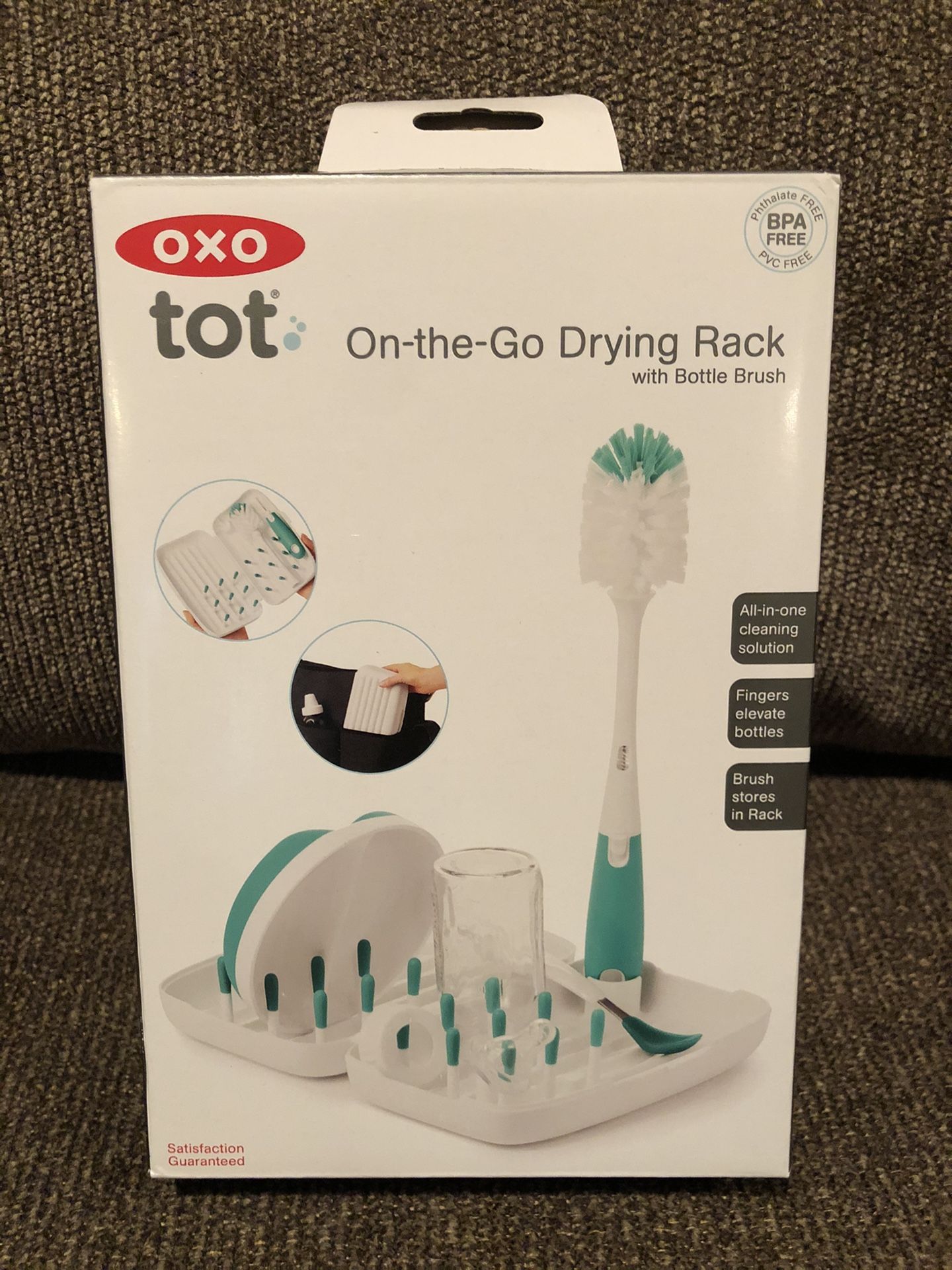 OXO Tot On-The-Go Drying Rack with Bottle Brush