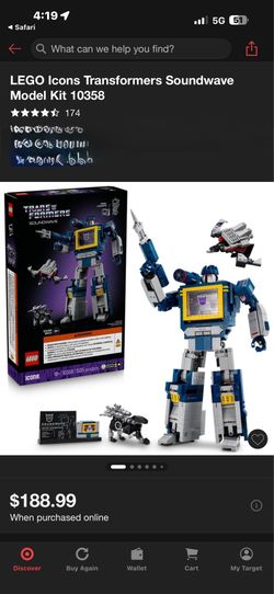 LEGO Icons Transformers Soundwave Model Kit 10358