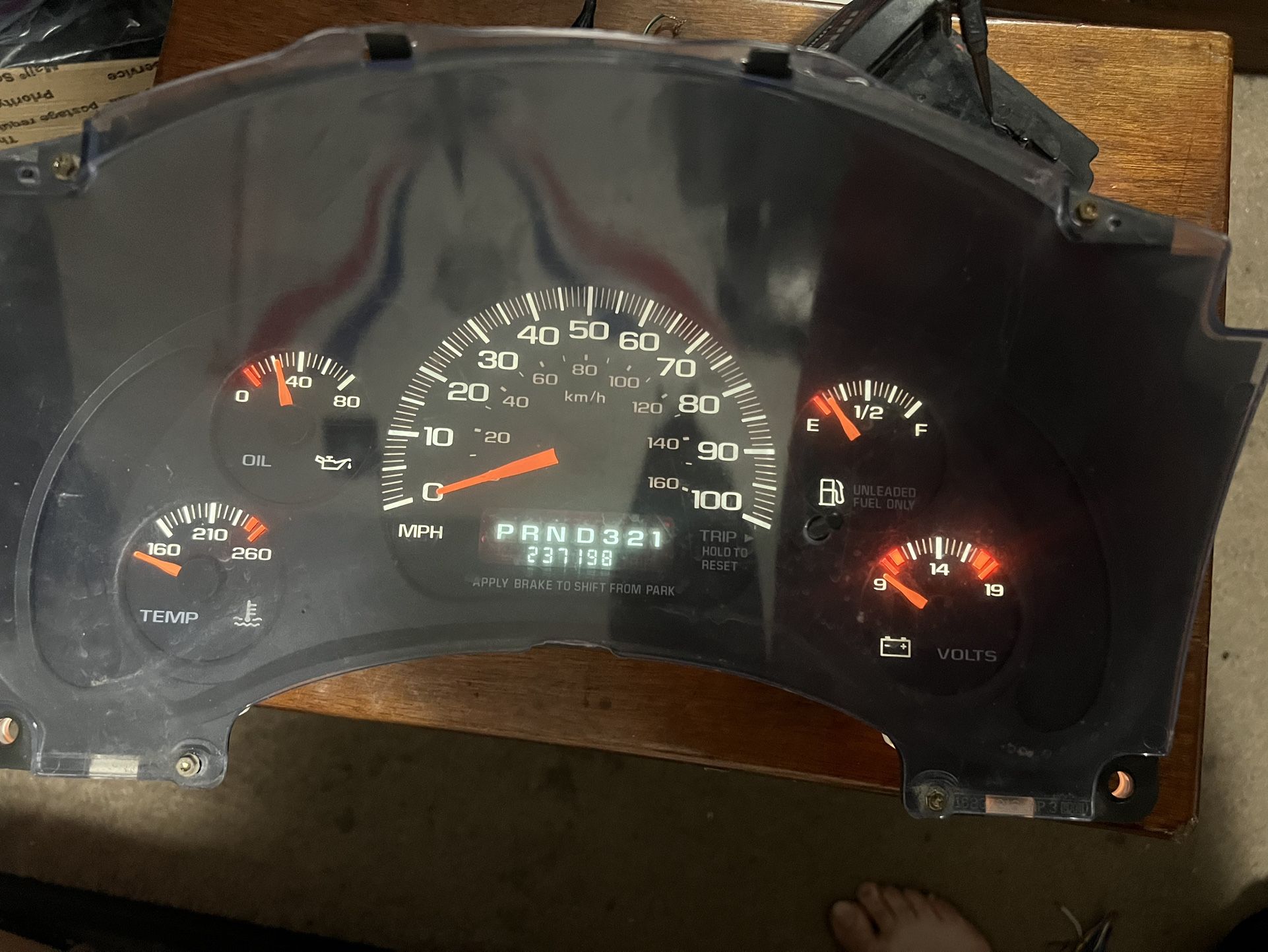 2001-03 Chevy Express Van 2(contact info removed) Instrument Cluster Gauge Speedometer 237k