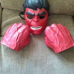 The Incredible Hulk Red Hands And Mask