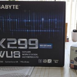 Gigabyte X299 WU8 Motherboard + Intel Core i7-9800X Cpu 