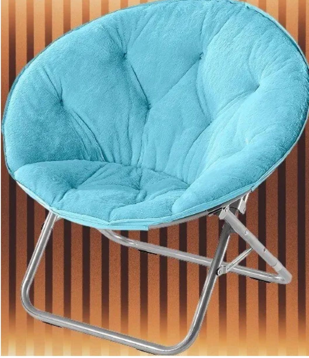 Faux Saucer Chair Light Blue 