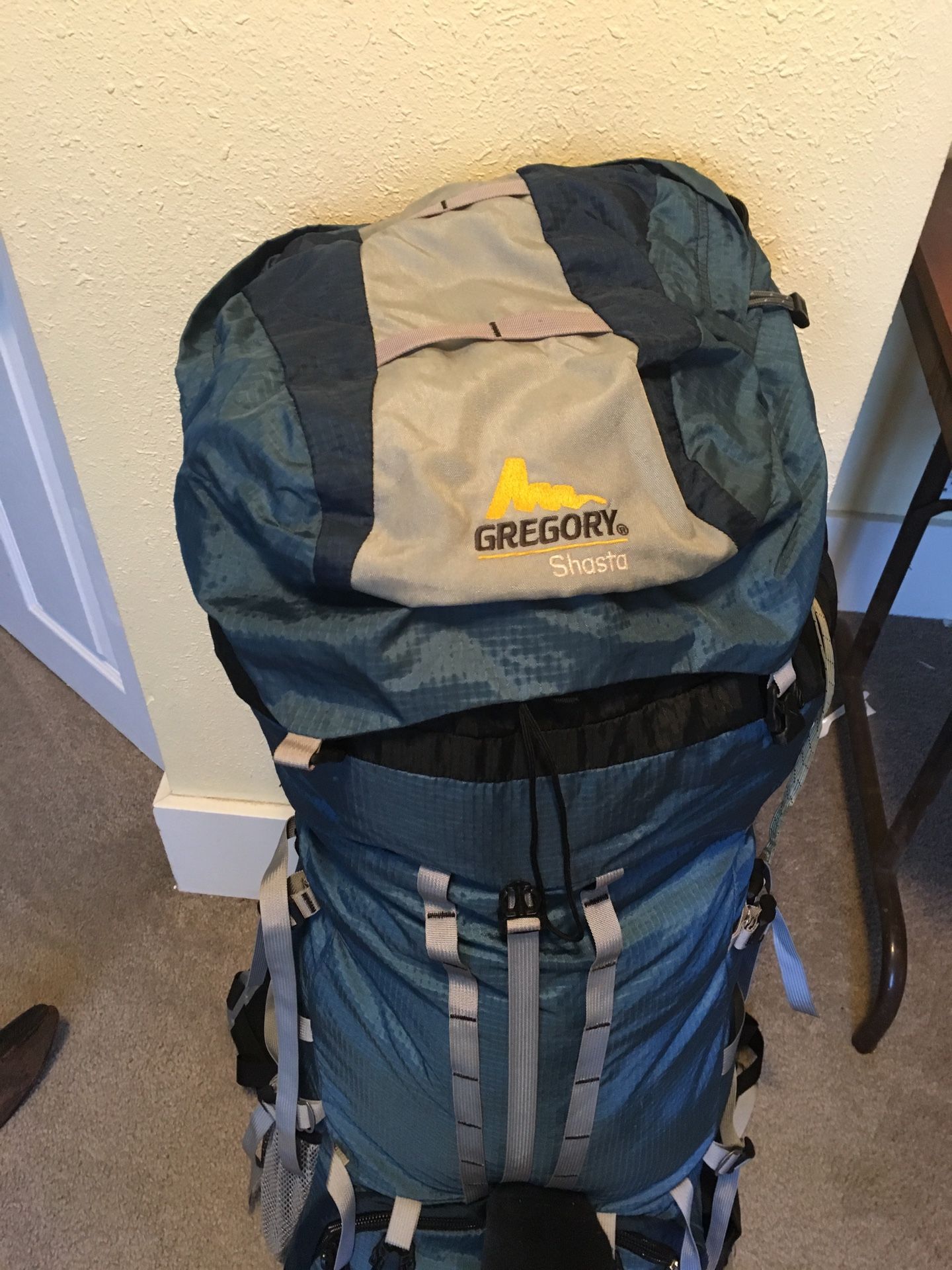 Gregory Shasta men’s back country long haul back pack.