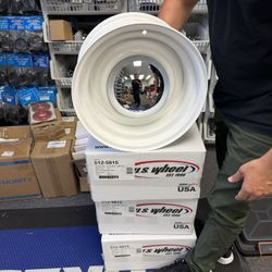 U.S. WHEEL 512 Smoothie 15X8 5X127/5X139.7 BS 4.25” Gloss White (Quantity of 4)
