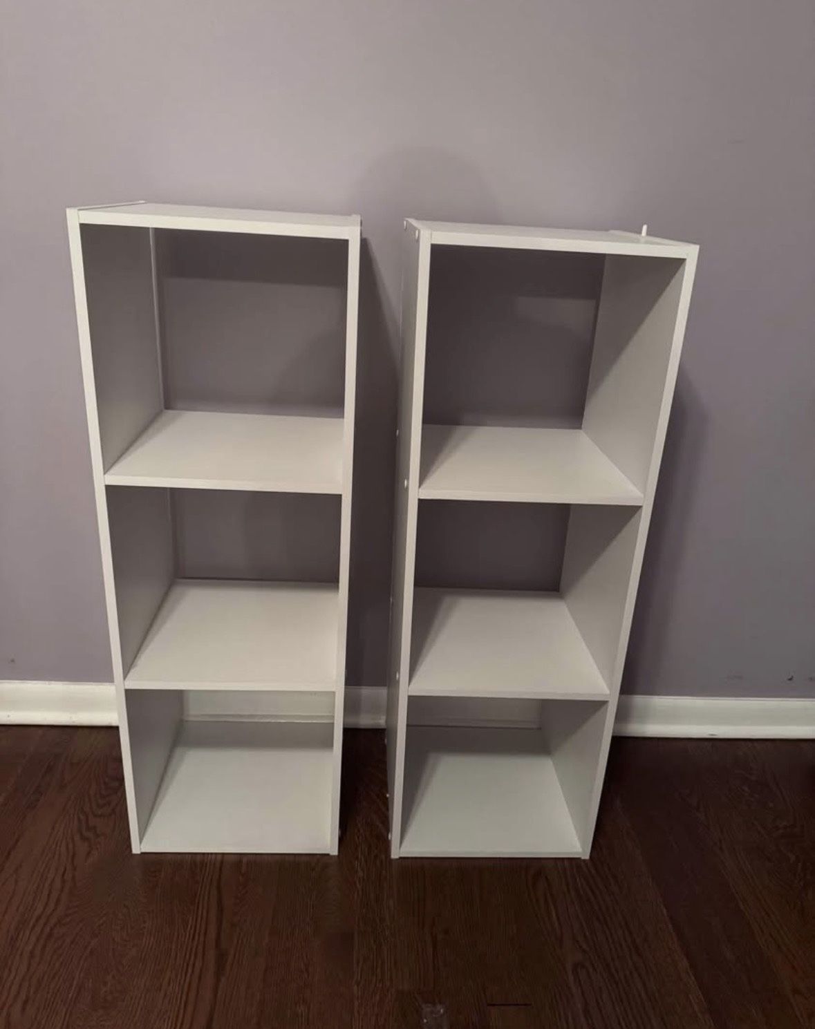(2 SET) 11" 3 Cube Book Shelf White