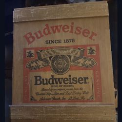 Budweiser wooden crate/box 