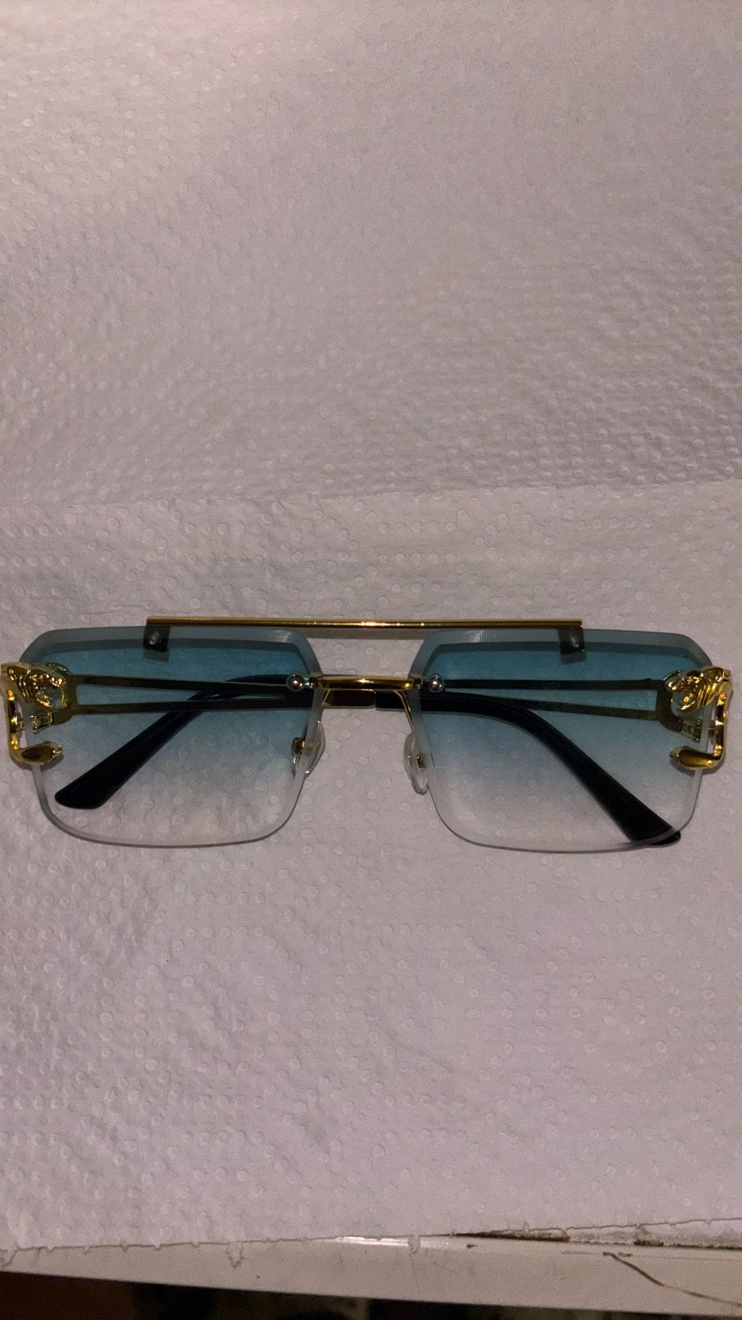 Blue & Gold Sunglasses
