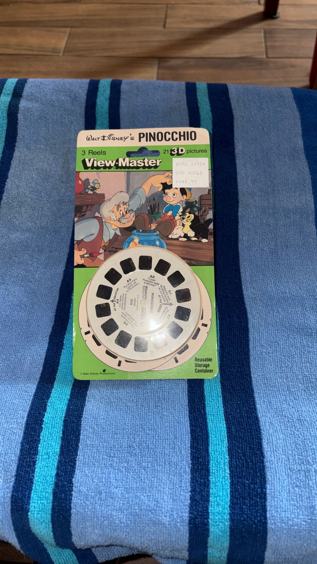 Walt Disney’s Pinocchio view master three reels 3-D pictures new