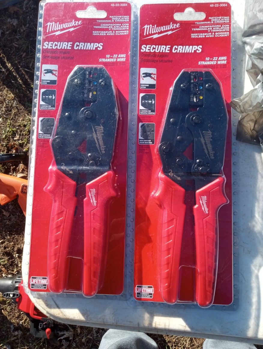 2 Pair /Milwaukee Secure Crimps