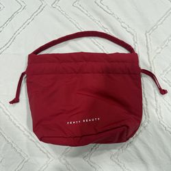 Fenty Beuty Red Makeup Bag