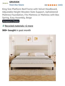 King size bed frame