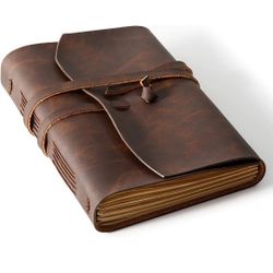 RILIHO Leather Journal Notebook - 5x7 inches Genuine Leather Bound Journal Handmade Vintage Journal For Man and Women - Writing Journal,Gifts For Man