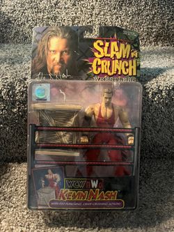Rare WCW NWO Kevin Nash Slam N Crunch Toybiz Figure In Box