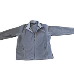 The Outfitters by Land’s End Men’s Gray Zip Up Fleece Jacket Size XL