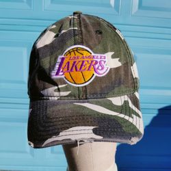 Los Angeles Lakers 47 Brand Camo Clean Up Adjustable Dad Hat