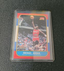 🐐 2001 Fleer Platinum Michael Jordan 1986 15th Anniversary Rookie Reprints ❤️🖤