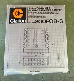 Vtg Clarion 300 EQB-3 Graphic Equalizer Booster