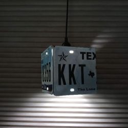 License Plate Hanging Light