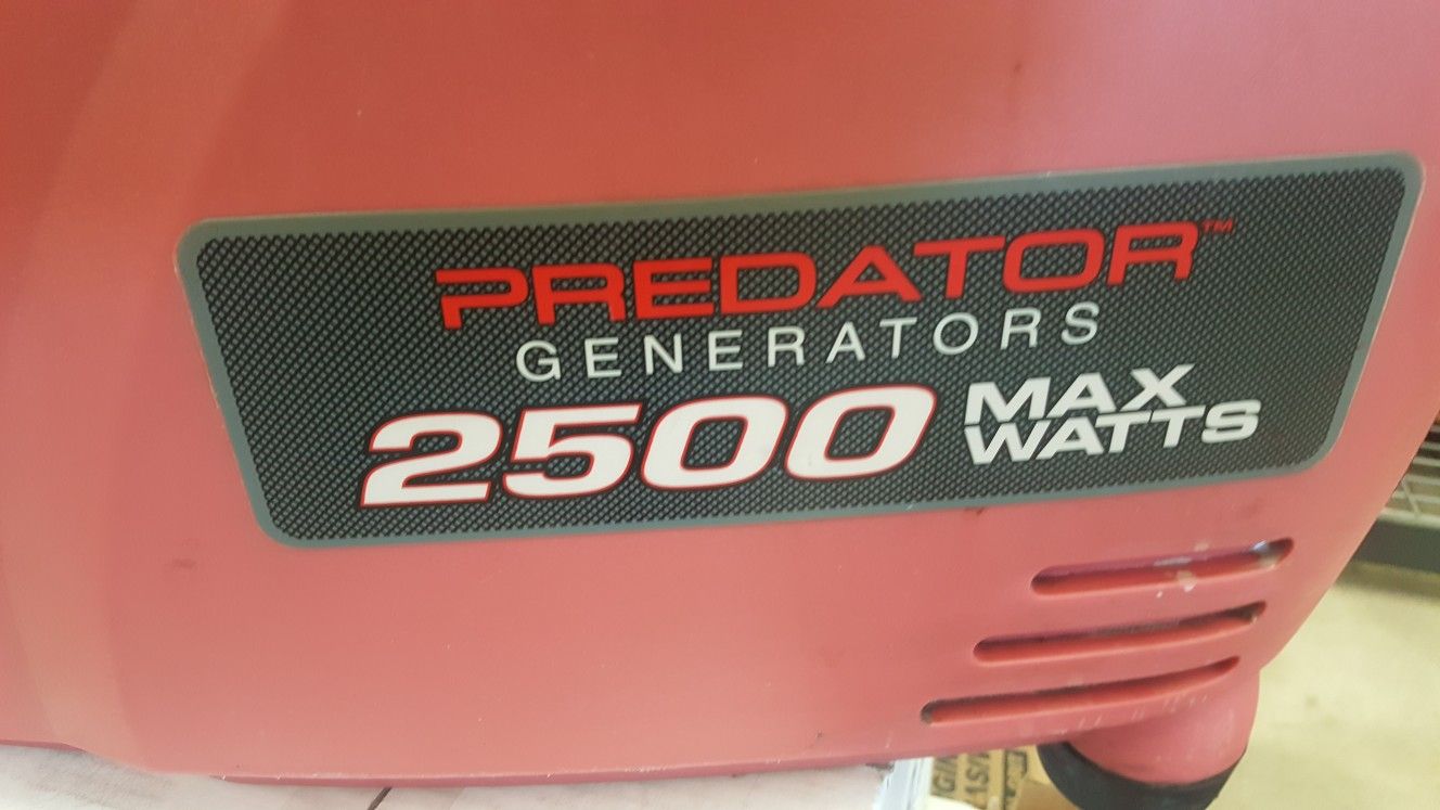 Predator Generators 2500 max watts